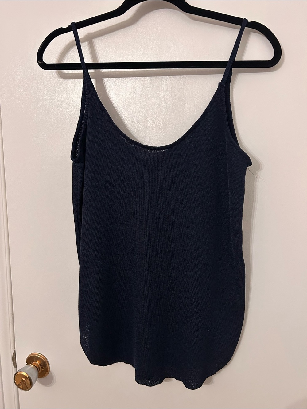 Zara Navy Scoop Neck Spaghetti Strap Cami